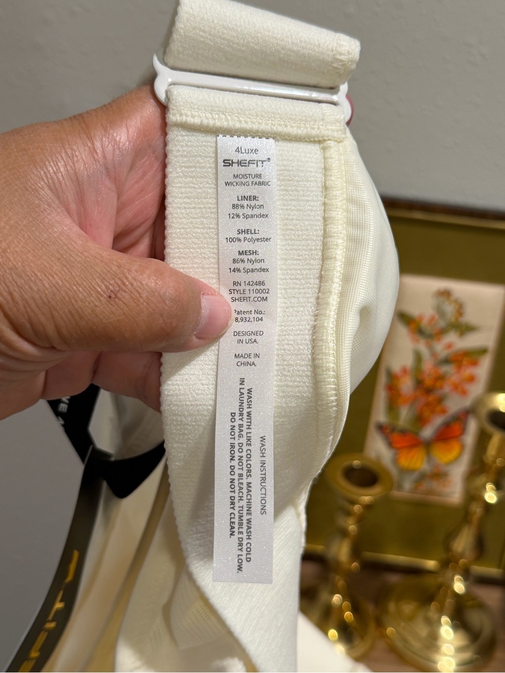 SHEFIT NWT 4Luxe Ivory Drive Ultimate Sports Bra High Impact Support Adjustable - Picture 4 of 4
